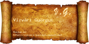 Vizvári Györgyi névjegykártya